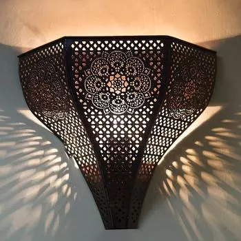 Винтажный марокканский настенный светильник 40 Вт, (Античная медь)(электрический)