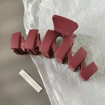 Винтажный матовый геометрический пластиковый зажим для волос для женщин, элегантное украшение для волос, заколки для длинных густых волос, модные аксессуары для волос