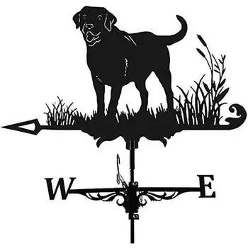 Винтажный металлический флюгер с изображением животных, черный указатель направления ветра A