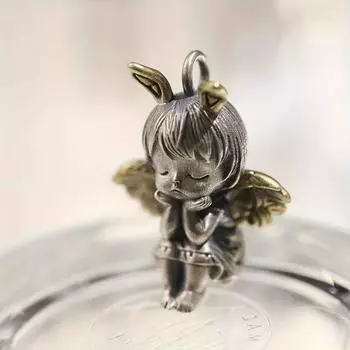 Винтажный милый маленький ангелочек в стиле панк, кулон, молитвенная подвеска для маленькой девочки, мужские вечерние ювелирные изделия, подарок