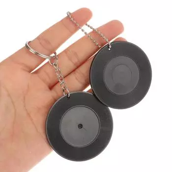 Винтажный мини черный пустой CD брелок ретро пустой Kpop альбом брелок сделай сам рюкзак кулон держатель для ключей аксессуары девушка подарки