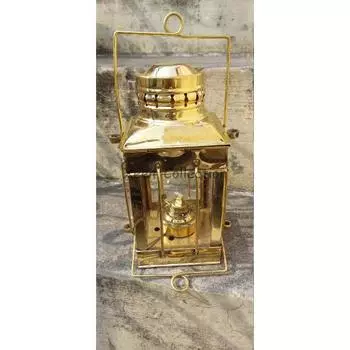 Винтажный морской якорь из чистой латуни, декоративная масляная лампа, латунная отделка и античная отделка, морской корабль, фонарь, лучший рождественский подарок золотой