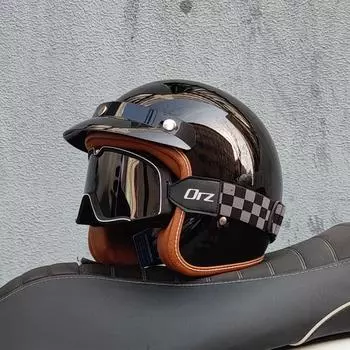 Винтажный мотоциклетный шлем 3/4 полушлем сертифицированный мотоциклетный шлем для мужчин и женщин M