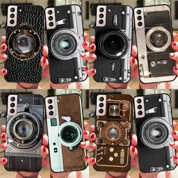Винтажный мягкий чехол для камеры в стиле ретро для Samsung Galaxy S22 S21 Ultra Note 20 Note 10 S8 S9 S10 Plus S20 FE. Galaxy S8