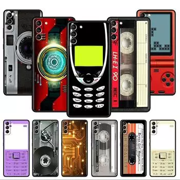 Винтажный мягкий чехол-кассета для камеры Samsung Galaxy S22 S20 FE S21 S10 S9 Plus S8 Note 20 Ultra 10 Lite Phone Cover Shell Samsung S22 5G