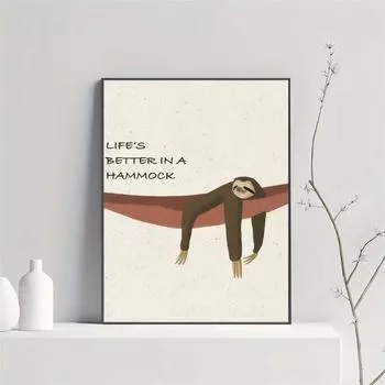 Винтажный мультфильм Серфинг Животные Серфинг Ленивец Лягушка Енот Зебра Плакат HD Плакаты Комната Бар Кафе Декор Искусство Настенная Живопись Картина 21cm30cm NoFrame