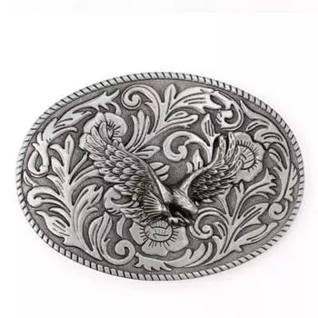 Винтажный мужской ремень с пряжкой Western Eagle, ковбойские овальные пряжки с гравировкой