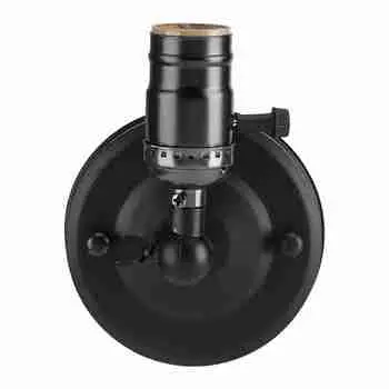 Винтажный настенный светильник E27 с выключателем для домашнего использования и украшения 220 В чёрный