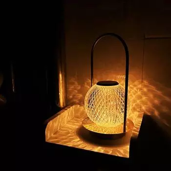 Винтажный настольный светильник с хрустальным шаром, сенсорный ночник, перезаряжаемый через USB, для спальни, декоративная атмосфера, акриловые ночники 3-Color Light золотой