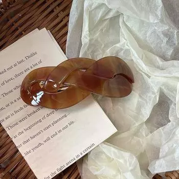 Винтажный Новый Дизайн Твист Зажим-Пружина из Ацетата Модный 9,5 см Большой Зажим для Хвоста для Укладки Аксессуары для Волос для Женщин Девушек Barrettes