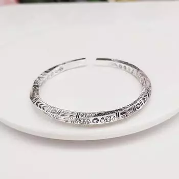 Винтажный открытый браслет, смелые и модные медные аксессуары, стиль бойфренда, индивидуальный подарок из твердого браслета Adjustable size