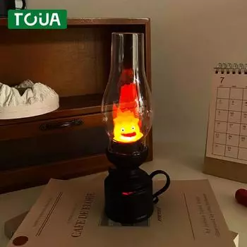 Винтажный Пламя Светильник Casifa Ночники Мультфильм Аниме Пламя Керосиновая Свеча Светильник Атмосфера Украшения Дома Подарок На Вечеринку