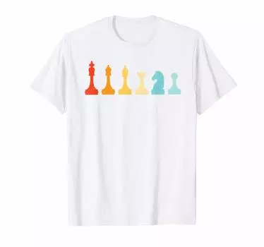 Винтажный подарок любителям настольных игр для шахматных клубов и турниров Футболка белый