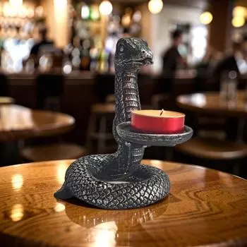 Винтажный подсвечник 3D спиральная змея смоляной подсвечник настольный декор подсвечник в виде змеи для спальни гостиной черный серый