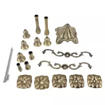 Винтажный подсвечник, изысканный светлый роскошный глянцевый бронзовый подсвечник с 5 головками для свечей