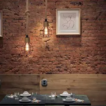 Винтажный подвесной светильник из пеньковой веревки с цоколем E27, 1/2/3 м, лампа в комплект не входит, 90-260 В, лофт, промышленный ретро подвесной подвесной светильник ST64 G95 E27 Single Head 1M