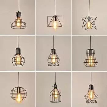 Винтажный подвесной светильник, подвесной светильник в индустриальном стиле, светильник для дома, кухня, гостиная, столовая, небольшой подвесной светильник Without light bulb
