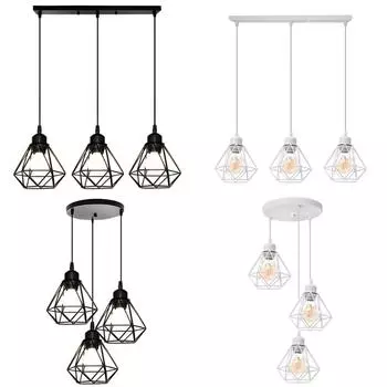 Винтажный подвесной светильник, железный каркас, потолочное освещение, краска, люстра для чайного домика, современные подвесные светильники из кованого металла в помещении disc чёрный