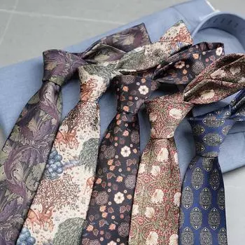 Винтажный повседневный цветочный принт 8 см в ширину, галстук для рук, повседневные аксессуары для костюма