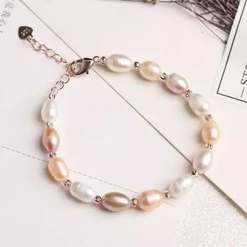Винтажный имитационный жемчужный браслет с подвесками для женщин, роскошный стильный браслет простоты ювелирных изделий разноцветный