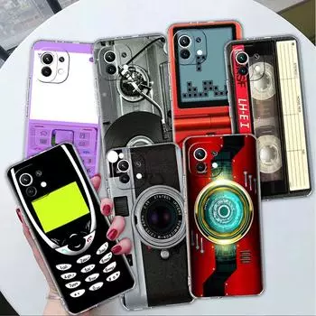 Винтажный прозрачный чехол-кассета для камеры Xiaomi Mi Poco X3 NFC M3 Pro F3 F1 11 Lite 12 Note 10 11T 9T прозрачный чехол для телефона Redmi Note 9S