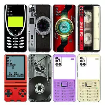 Винтажный прозрачный чехол с кассетой для камеры для Samsung Galaxy A52 A12 A51 A32 A21s A71 A32 A22 50 A70 A31 A72 5G, чехол для телефона Samsung A03