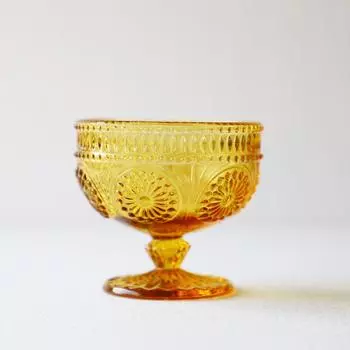 Винтажный рельефный цветной бокал 300 мл 10 унций прозрачные янтарные бокалы бокалы фужеры мороженое десерт коктейль стеклянная чашка украшение стола 201-300ml