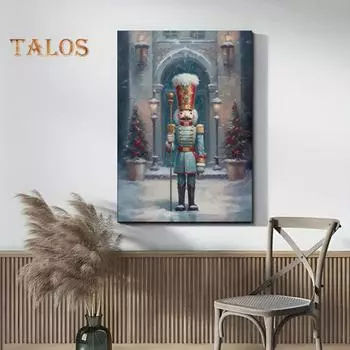 Винтажный рождественский постер без рамки настенный художественный холст постер Санта сосна снеговики праздничный постер для спальни гостиная столовая S D