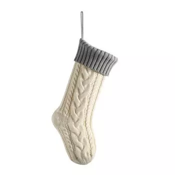 Винтажный ручной работы, большой объем вязаной рождественской подарочной сумки для рождественских украшений на Новый год