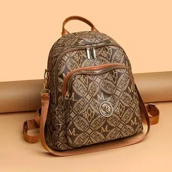 Винтажный рюкзак для женщин с принтом, многофункциональная школьная сумка для путешествий, легкий рюкзак