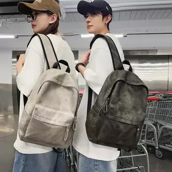 Винтажный школьный рюкзак для школьников средней школы, рюкзак для ноутбука колледжа чёрный