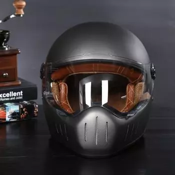 Винтажный шлем мужской + полный шлем + винтажный мотоциклетный шлем Harley Cruise Rider для верховой езды с полным покрытием, шлем для бега L белый