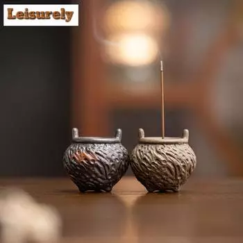 Винтажный штатив мини-держатель для благовоний, китайская трехногая линейная горелка, комнатное дзен-сиденье для ароматерапии, настольные поделки