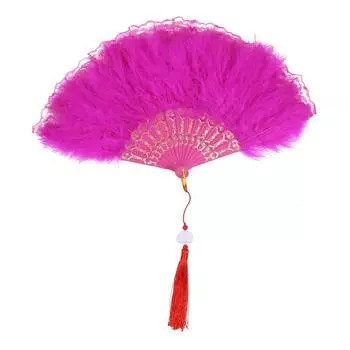 Винтажный складной веер из перьев, кружево, китайские веера для рукоделия, танцевальный веер, можно сделать своими руками веер из перьев, украшение для дома One Size