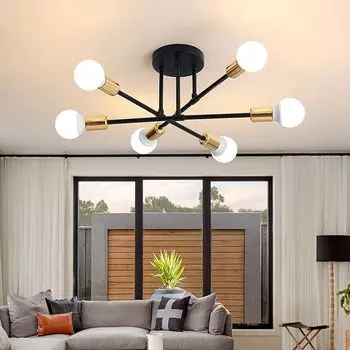 Винтажный современный потолочный светильник, промышленный подвесной светильник E27 для гостиной, кухни, кафе и столовой (лампочка не входит)