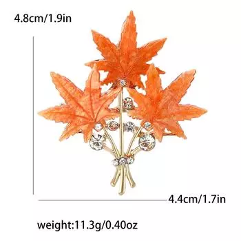 Винтажный сплав акриловый трехкомпонентный кленовый лист брошь модная женская одежда высокого класса корсаж ювелирные изделия булавка