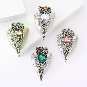 Винтажный сплав горный хрусталь стеклянная брошь модное креативное женское платье кардиган корсаж украшение булавка