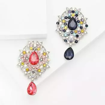 Винтажный сплав маленькая подвеска стеклянная брошь темперамент универсальная женская одежда корсаж ювелирные изделия булавка