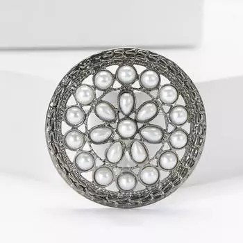 Винтажный сплав жемчужный диск брошь модный темперамент женский костюм корсаж украшение булавка