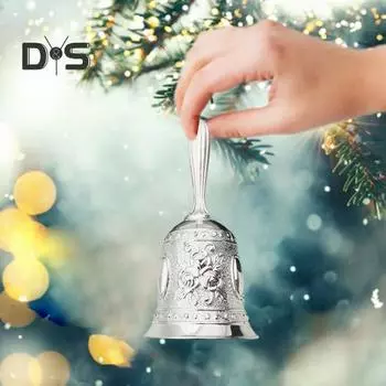 Винтажный сплошной басовый ручной колокольчик, сверхгромкий, прочный, металлический, школьный, классный, учительский, ручной колокольчик, свадебный, рождественский, обеденный, звонок G