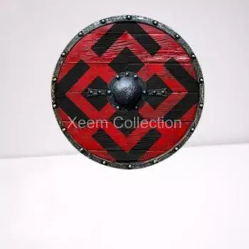 Винтажный средневековый готовый к бою щит Лучший деревянный щит Viking Shield LARP