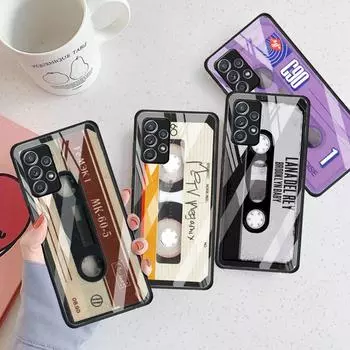 Винтажный стеклянный чехол-кассета для камеры Samsung Galaxy A52 A71 A50 A51 A70 A21s A31 A72 A10 A12 A30 A22 5G чехол для телефона Samsung A53 5G
