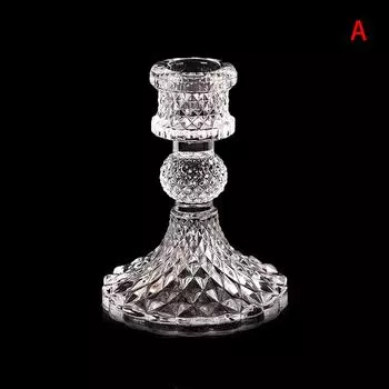 Винтажный стеклянный прозрачный подсвечник, подсвечник для ужина, домашние свадебные украшения