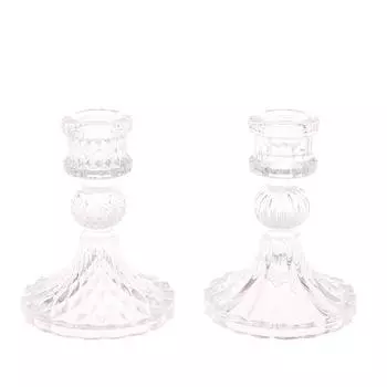 Винтажный стеклянный прозрачный подсвечник, подсвечник для ужина, домашние свадебные украшения