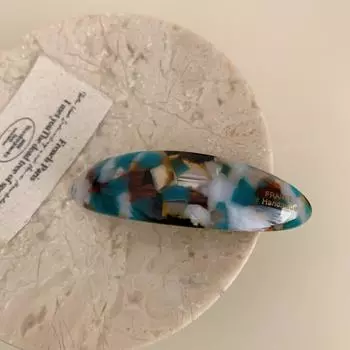 Винтажный стиль 7,4 см Овальная изогнутая заколка из ацетата целлюлозы Зажим для полусобранного хвоста Зажим-пружина Аксессуары для волос Barrettes