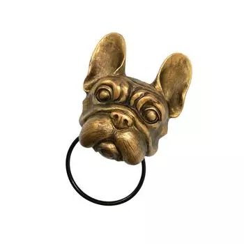 Винтажный стиль, собачья голова, молоток, дверные ворота, настенная статуя, скульптура