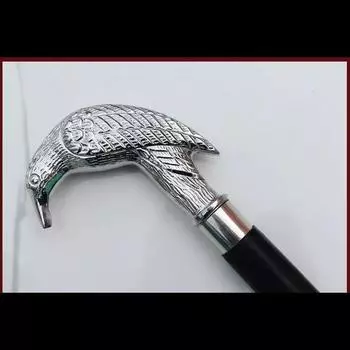 Винтажный стиль, твердая латунная ручка в виде головы ворона, деревянная трость, ручная трость, подарок M аэро
