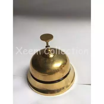 Винтажный стиль, твердый латунный настольный звонок, гостиничный счетчик, приемный звонок, офисный звонок
