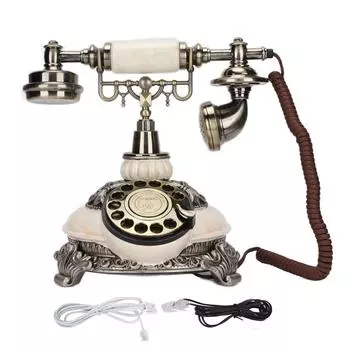 Винтажный телефон, европейский ретро вращающийся стационарный телефон для домашнего офиса, кафе, бара, украшения