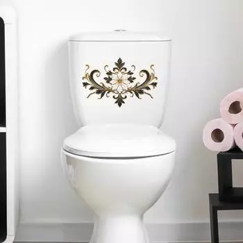 Винтажный тисненый цветок наклейка на туалет съемная самоклеящаяся водонепроницаемая ПВХ стена для гостиной